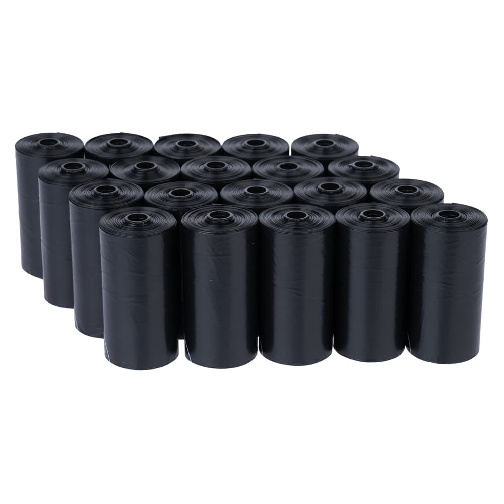 Sacos higiénicos para cães zooplus basics, preto - 40 rolos de 15 sacos (600 sacos)