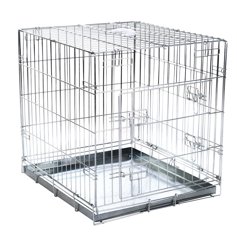 Double Door jaula de interior para cães - Tamanho M: L 55 cm x P 78 cm x A 61 cm