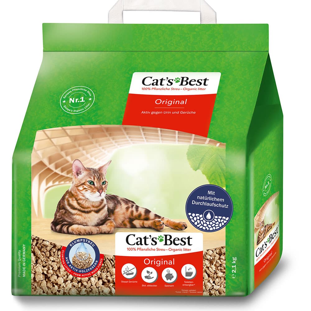 Cat's Best Original areia vegetal aglomerante - 5 l (aprox. 2,1 kg)