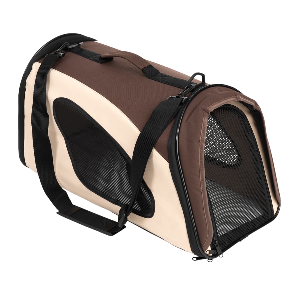Transportadora para cães e gatos  - castanho, C 54 cm x L 26 cm x A 30 cm
