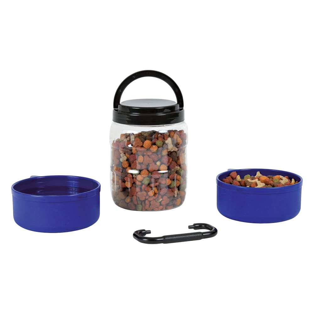 Conjunto Trixie de comedouros de viagem em plástico - Conjunto de 3 peças