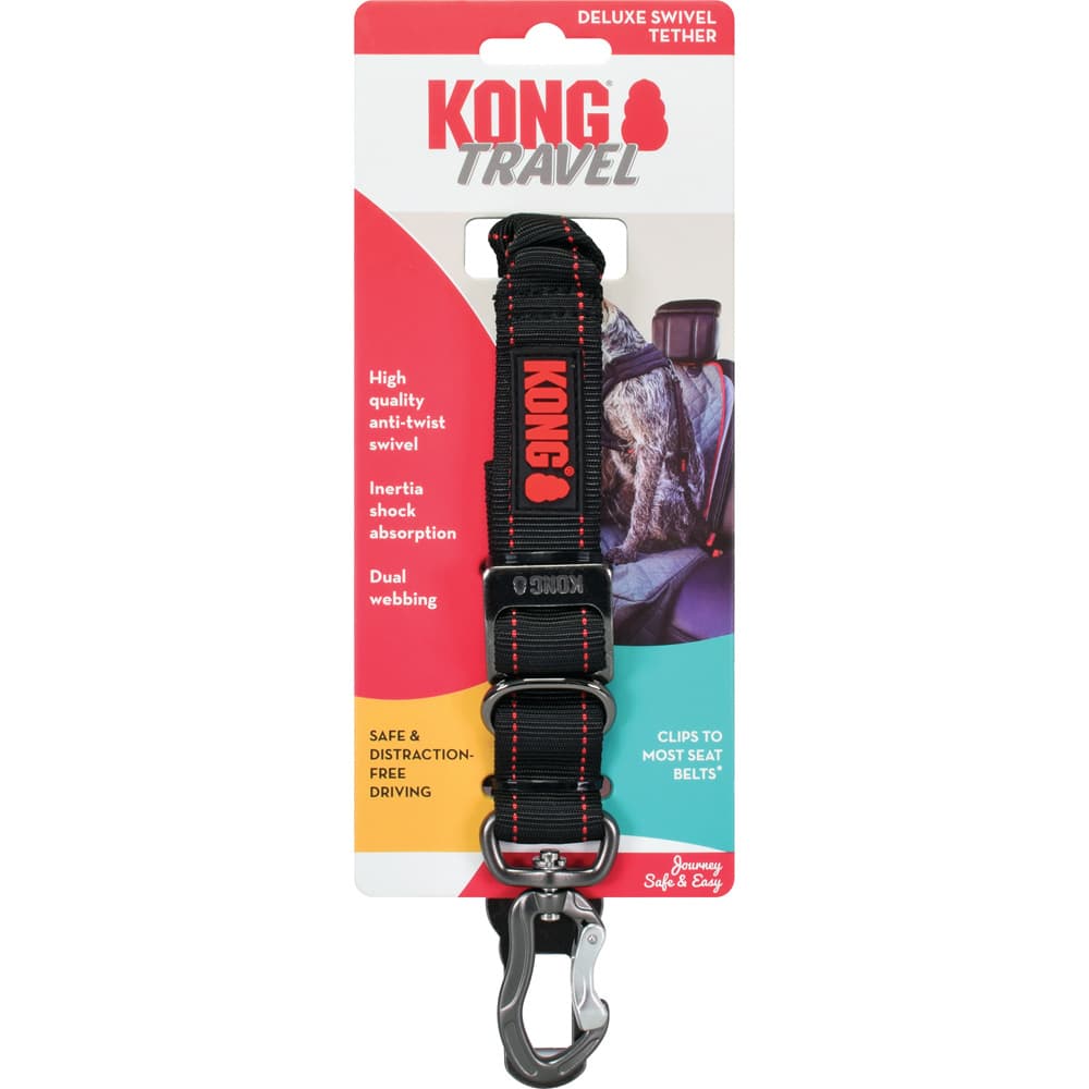 KONG Travel Deluxe Cinto de segurança giratório para cães - 51,5 - 65 cm (C)