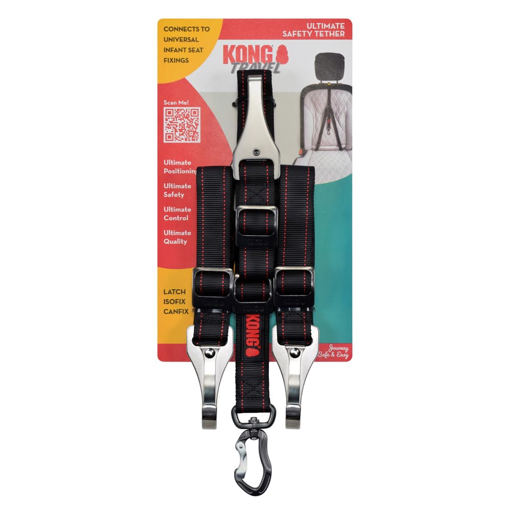 Trela de segurança para automóvel KONG Travel Ultimate - aprox. 79 - 126 C x 3,8 cm