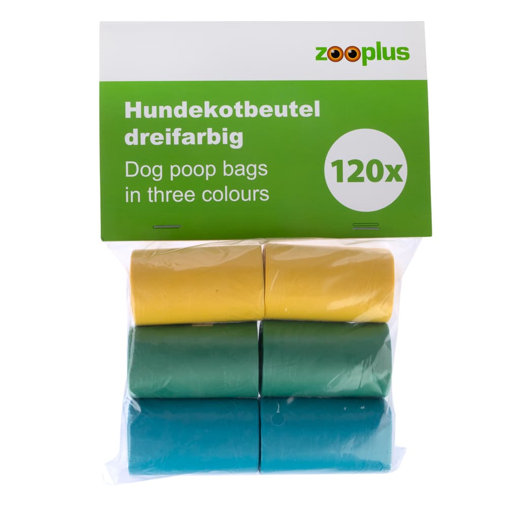 Sacos de cores para dejetos - 6 rolos de 20 sacos