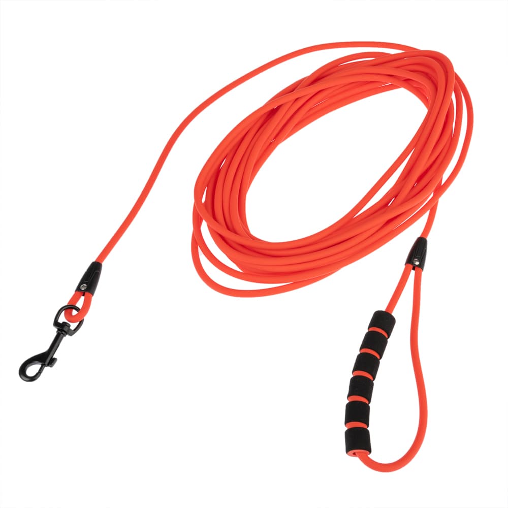 TIAKI Trela de rastreio Neo Comfort vermelha para cães - 10 m comprimento, 6 mm largura