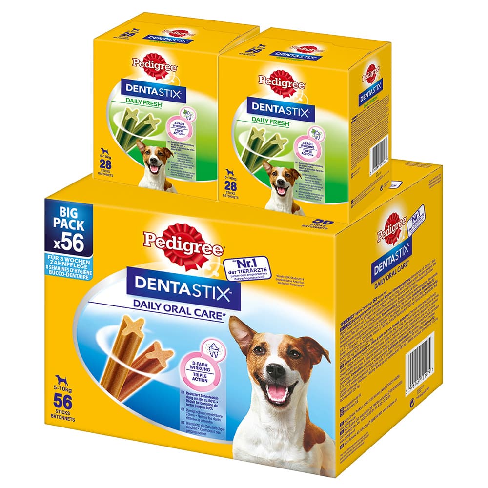 Pedigree Dentastix / Dentastix Fresh 112 uds. - Megapack - Dentastix + Dentastix Fresh para cães de porte pequeno
