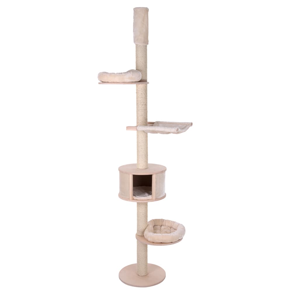 Natural Paradise Magnolia com tensor de teto para gatos - Creme