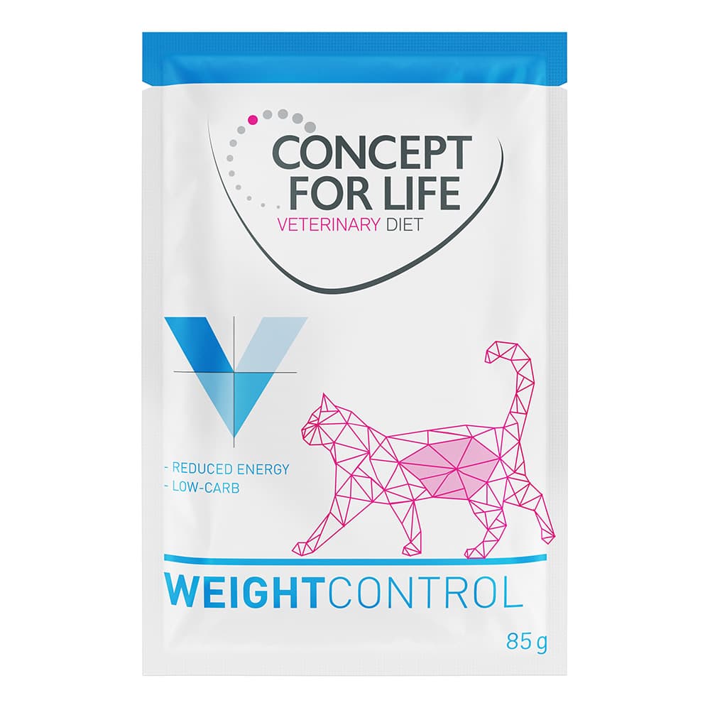Concept for Life Veterinary Diet Weight Control em saquetas para gatos - Pack económico: 48 x 85 g
