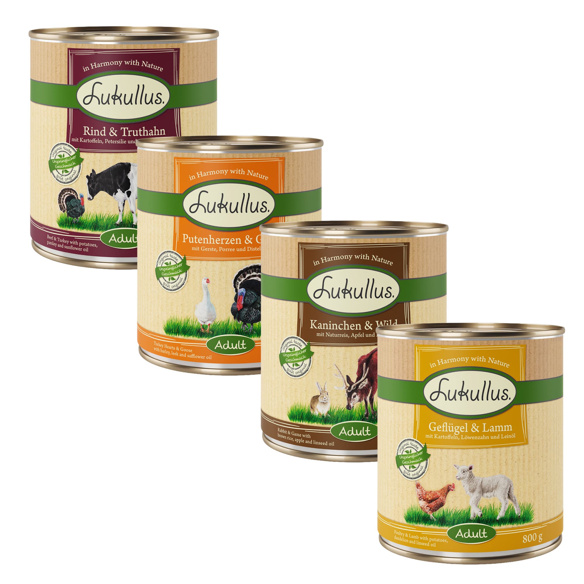 Lukullus 24 x 800 g - Pack económico - Pack misto III
