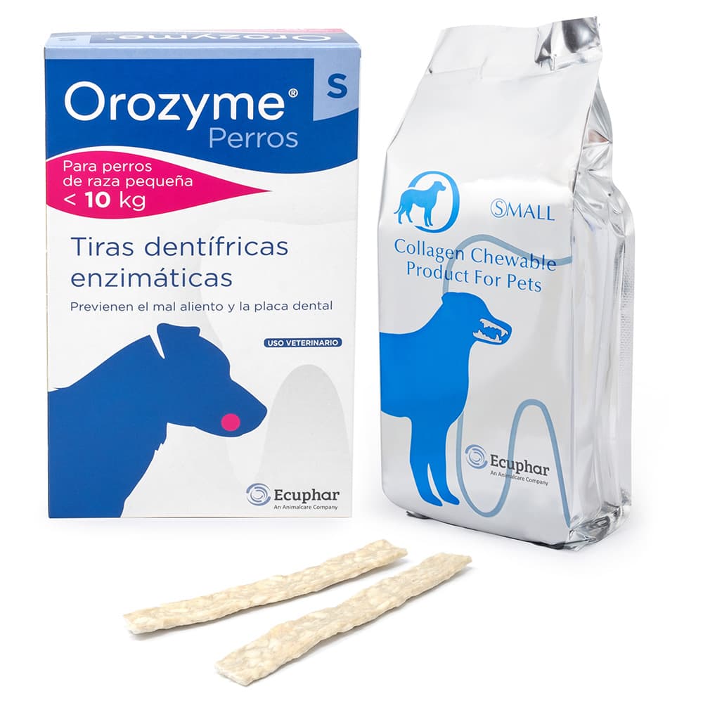 Orozyme tiras dentífricas para cães - Pack económico: cães de porte pequeno (2 x 224 g)