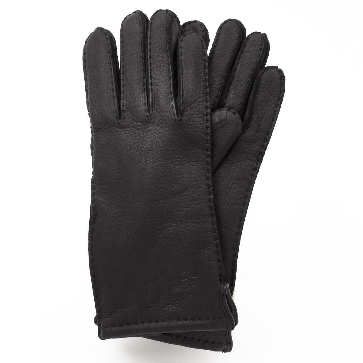 Deerskin gloves, black 6 1/2