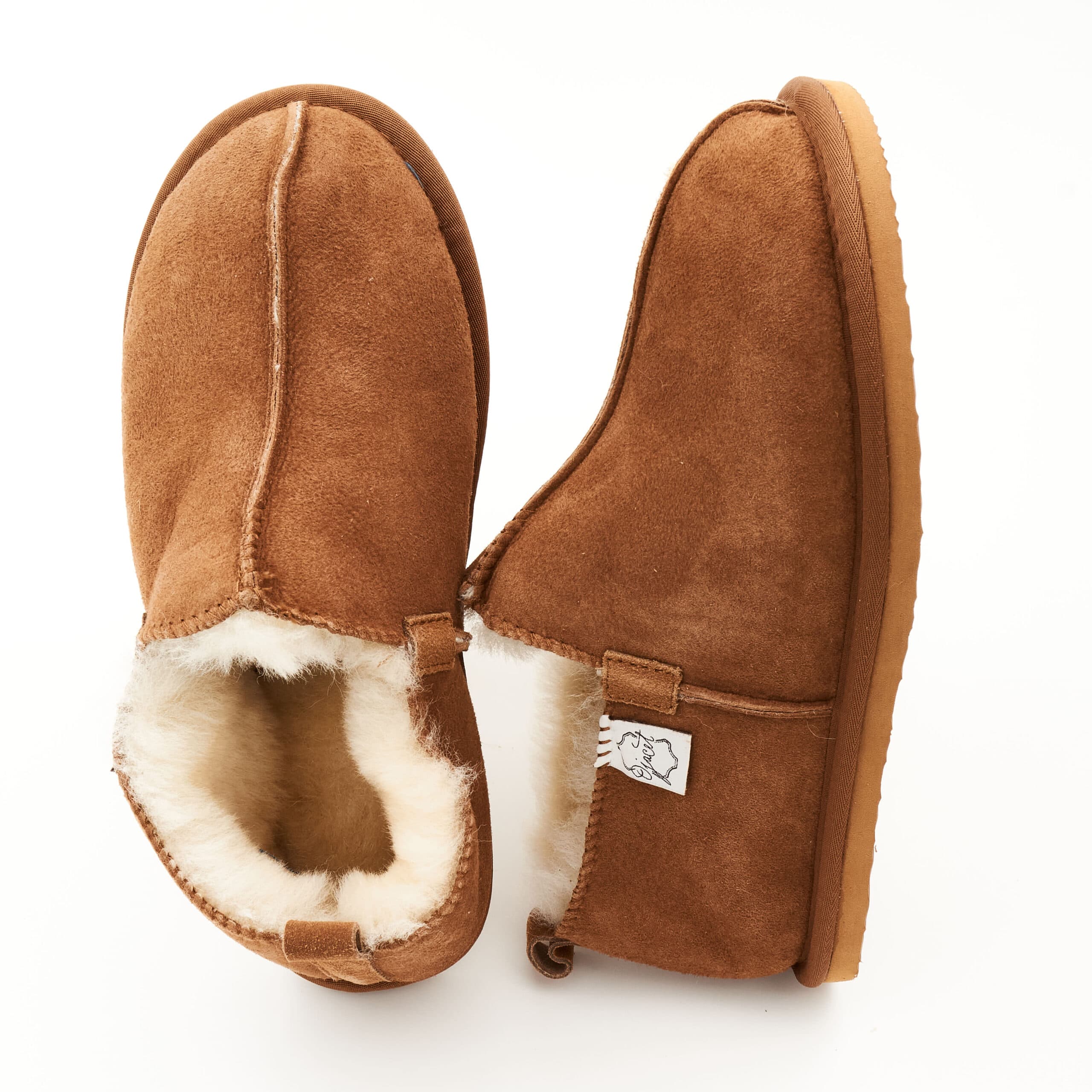 Sheep fur shoes, brown 38