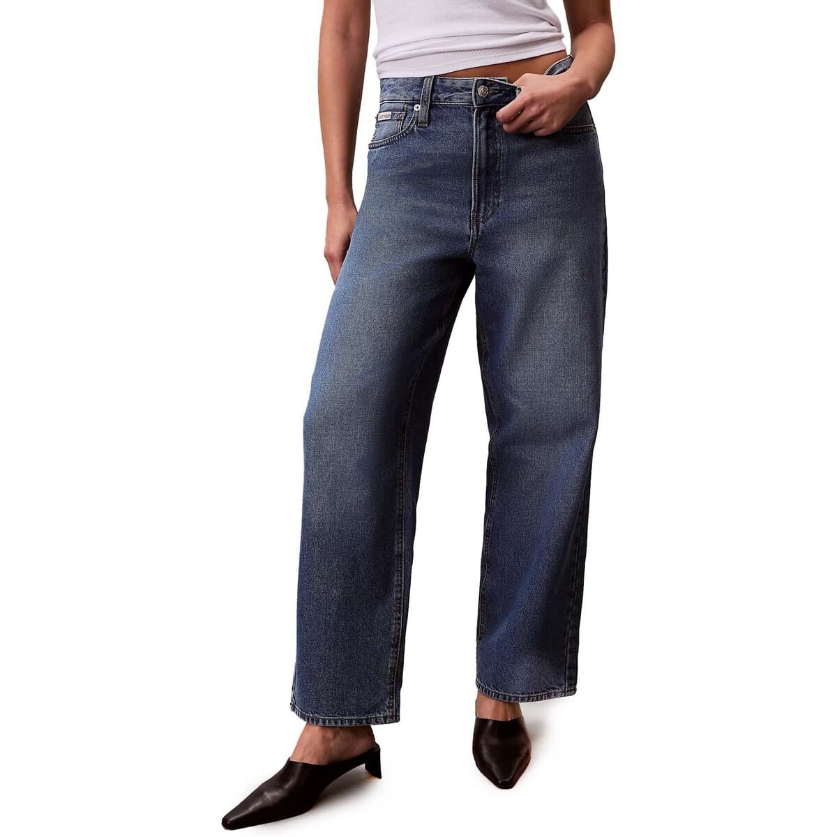 Calças de ganga Calvin Klein Jeans  Eu Barrel Jean Indig
