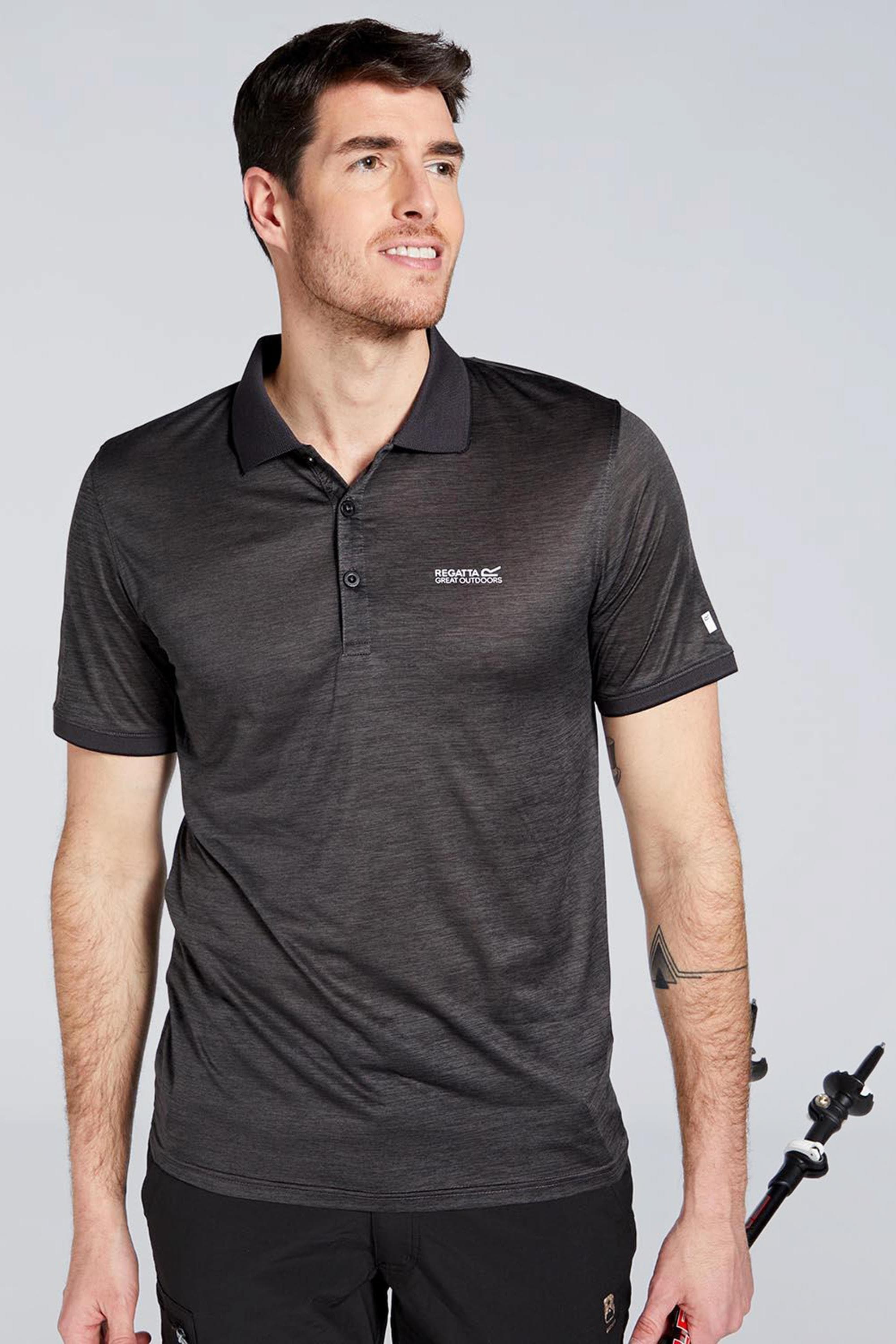 Regatta Remex II - Preto - Polo Montanha Homem tamanho L