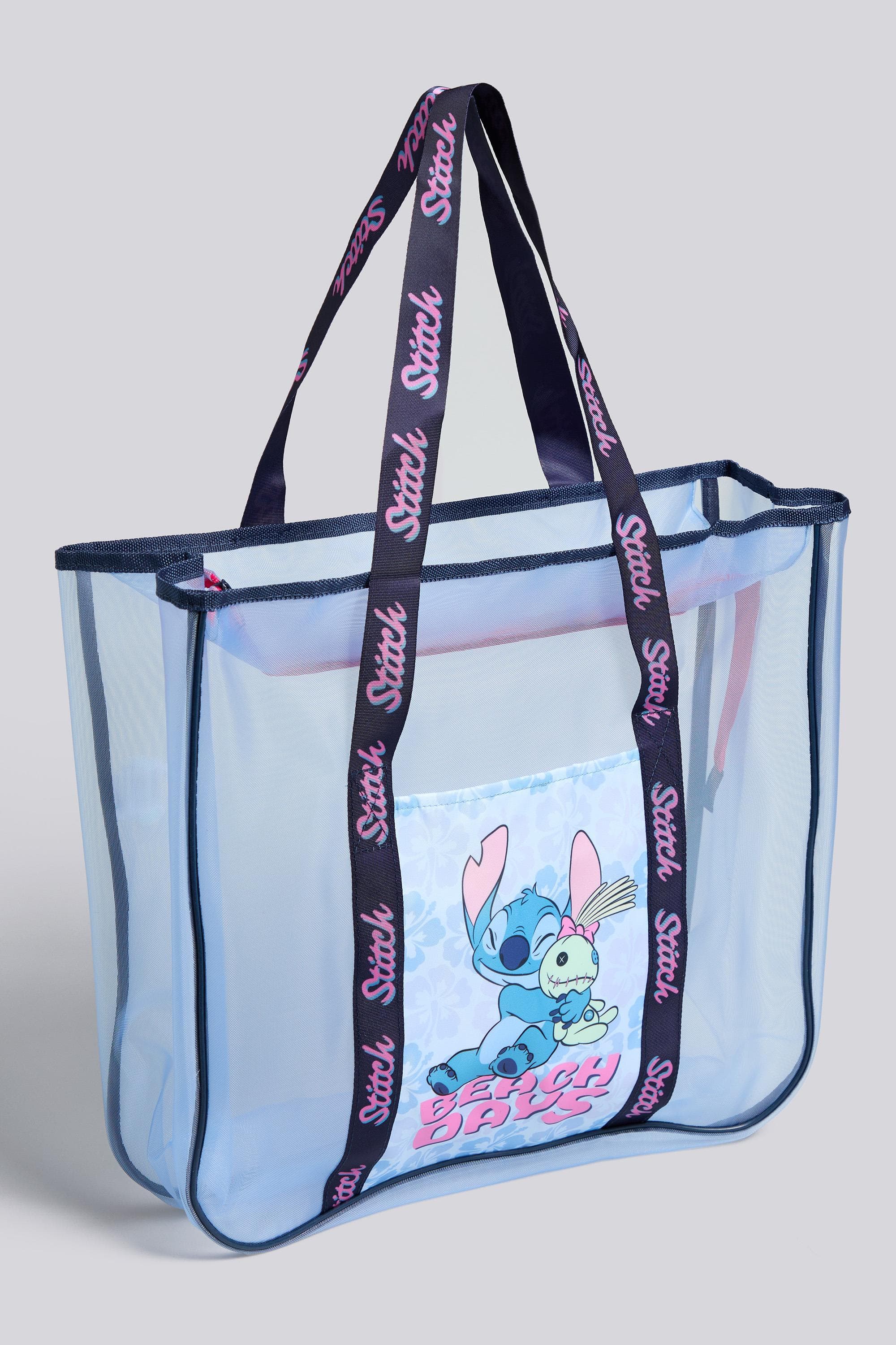 Bolsa Tote Stitch - Azul - Bolsa Praia Rede tamanho UNICA