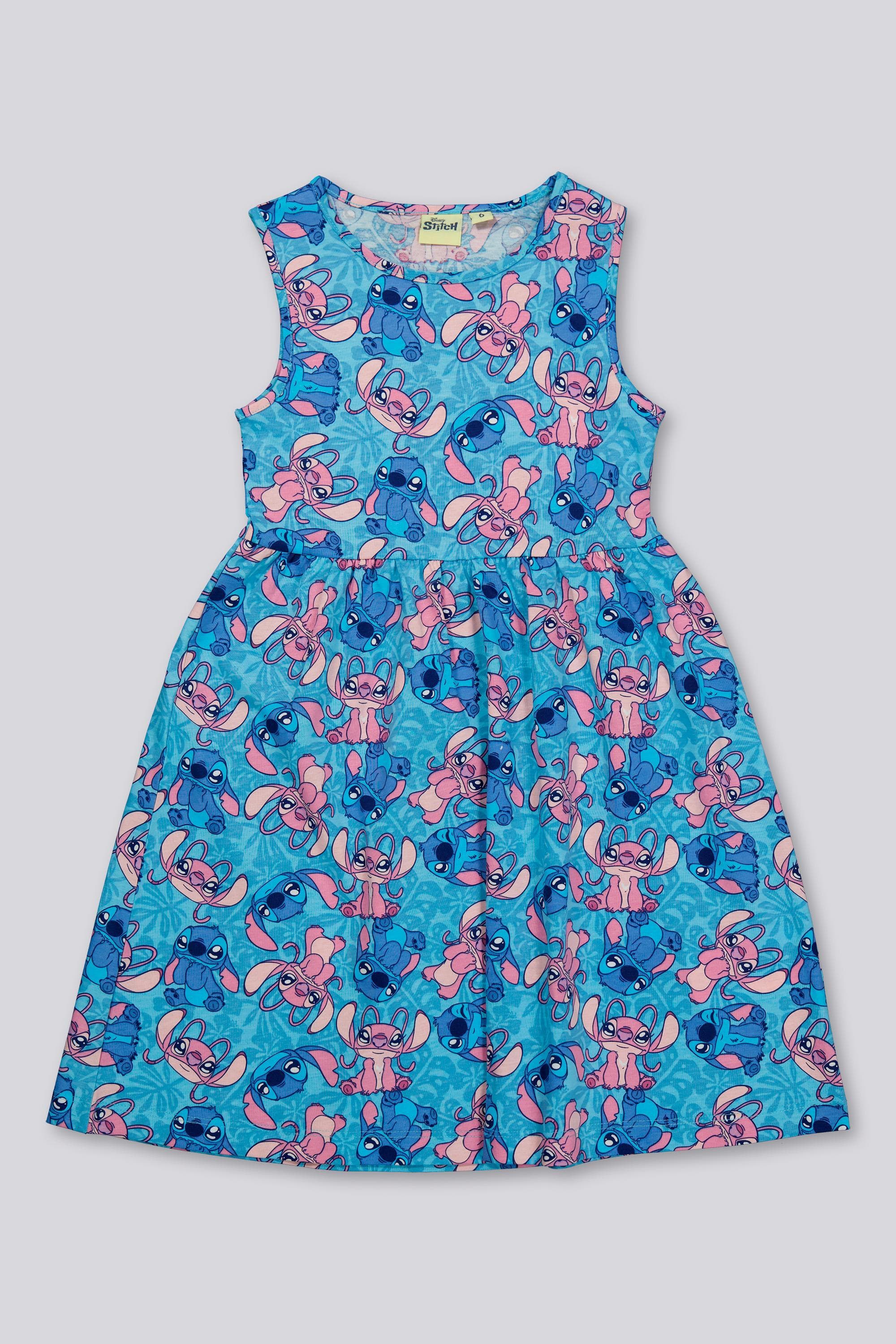 Vestido Praia Stitch - Turquesa - Menina Disney tamanho 8