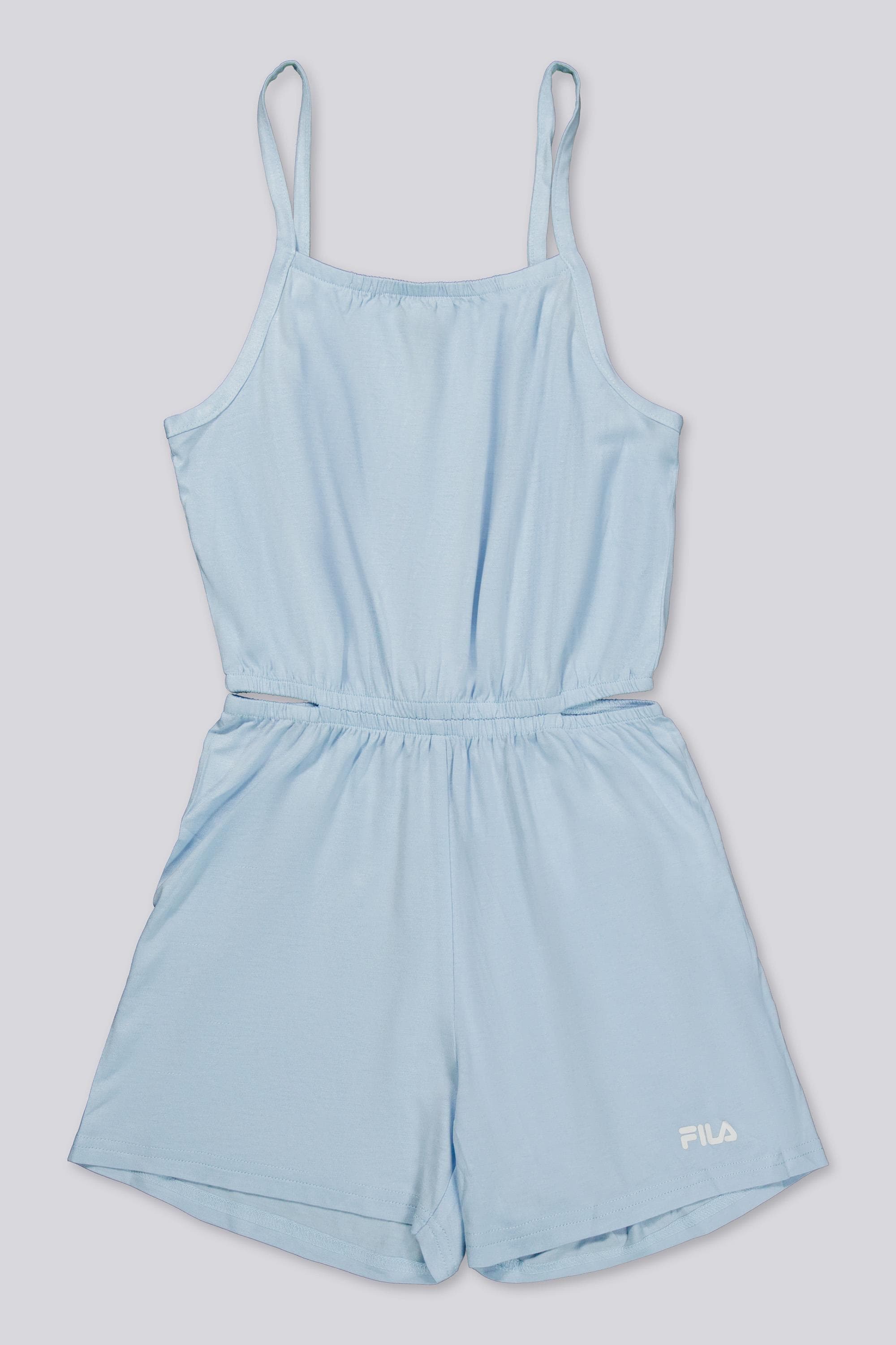 Macacão Curto Fila - Azul - Macacão Menina tamanho 14