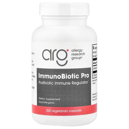 Allergy Research Group, ImmunoBiotic Pro, 200 Vegetarian Capsules (25 mg per Capsule)