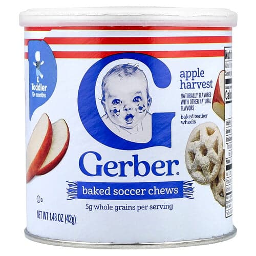 Gerber, Baked Soccer Chews, 12+ Months, Apple Harvest, 1.48 oz (42 g)