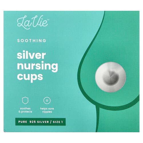 LaVie, Soothing Silver Nursing Cups, Size 1, 3 Piece Set