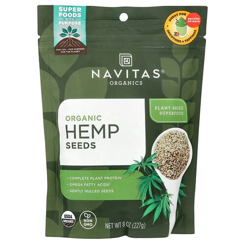 Navitas Organics, Organic Hemp Seeds, 8 oz (227 g)