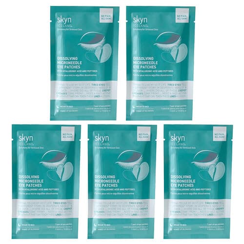 Skyn Iceland, Dissolving Microneedle Eye Patches, 5 Pairs