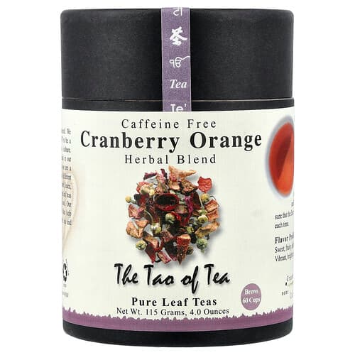 The Tao of Tea, Herbal Tea Blend, Cranberry Orange, Caffeine Free, 4 oz (114 g)