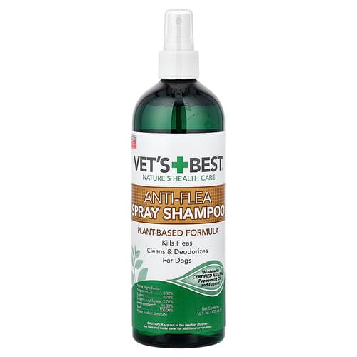 Vet's Best, Anti-Flea Spray Shampoo, For Dogs, 16 fl oz (470 ml)