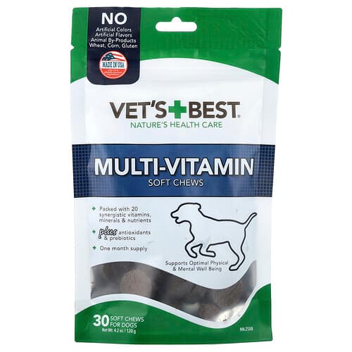Vet's Best, Multi-Vitamin Soft Chews, For Dogs, All Sizes, 30 Soft Chews, 4.2 oz (120 g)