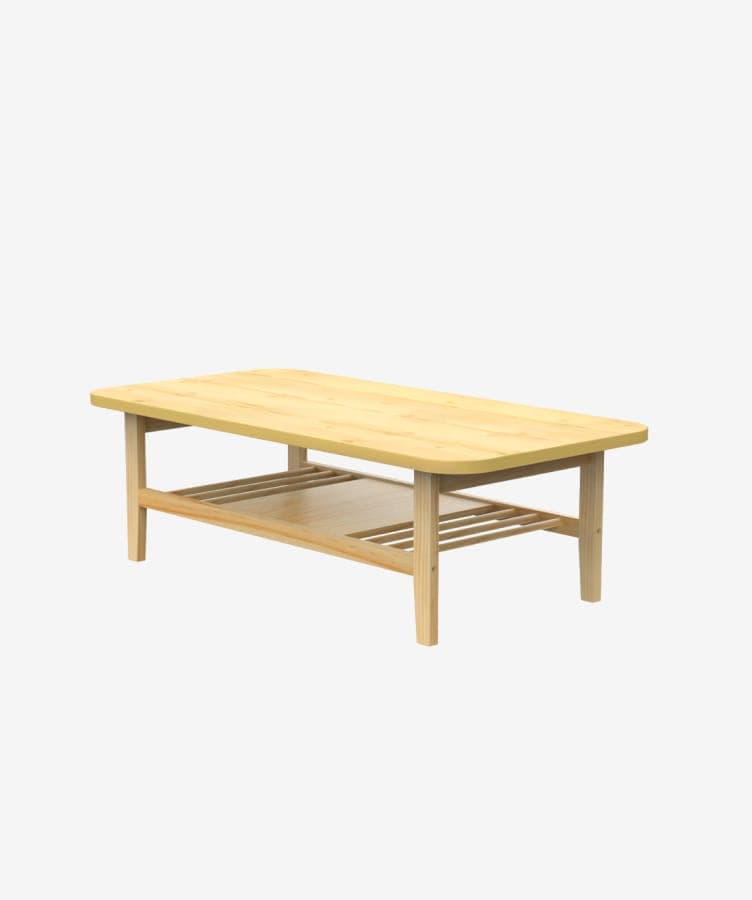 Mesa de Centro de Pino con Dos Niveles CT2
