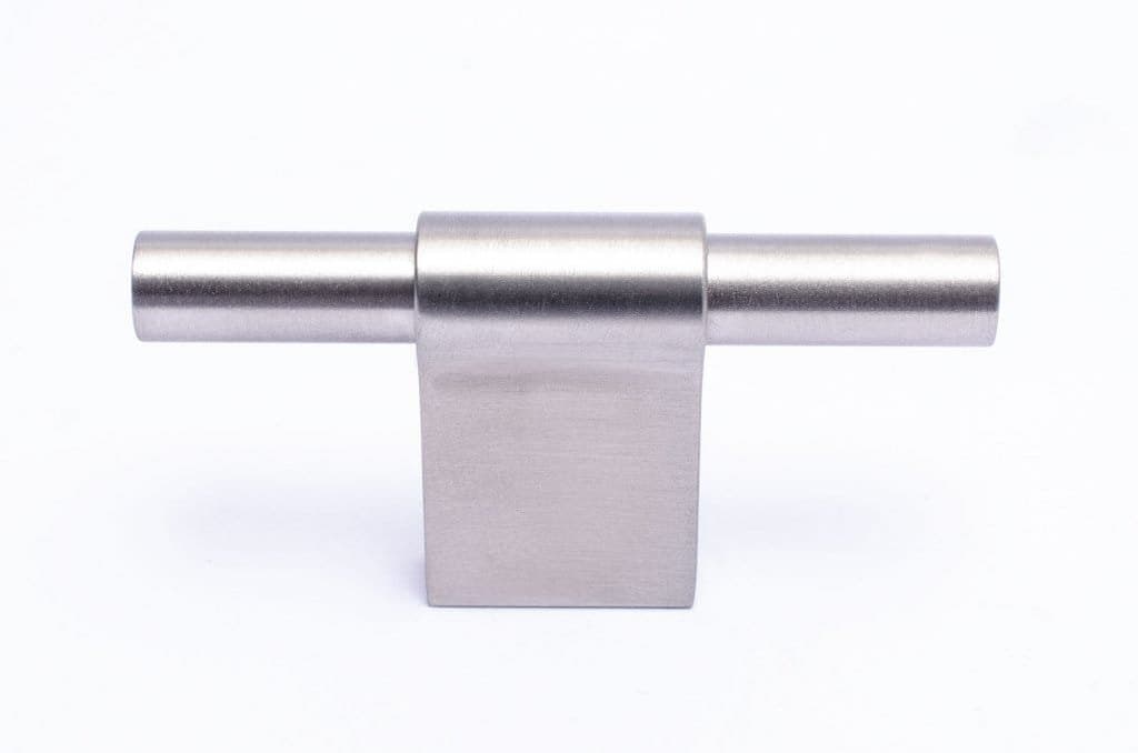 Puxador para móveis T-Bar Line 12 Silver Aço inoxidável escovado