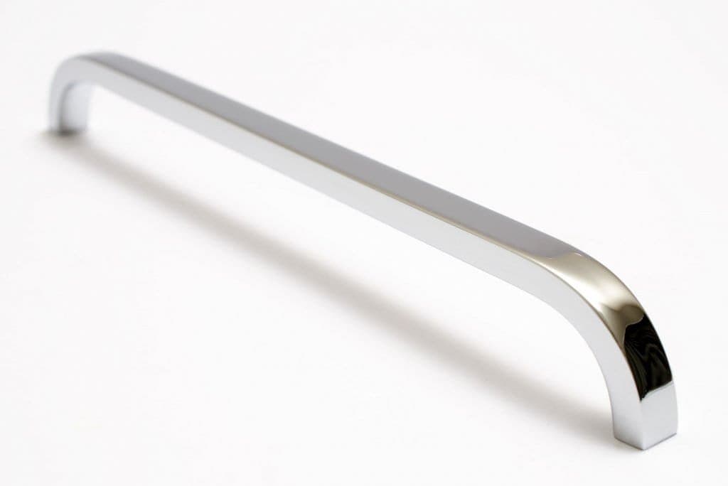 Puxador de móvel alongado Slim 224 Silver, Steel, Polished