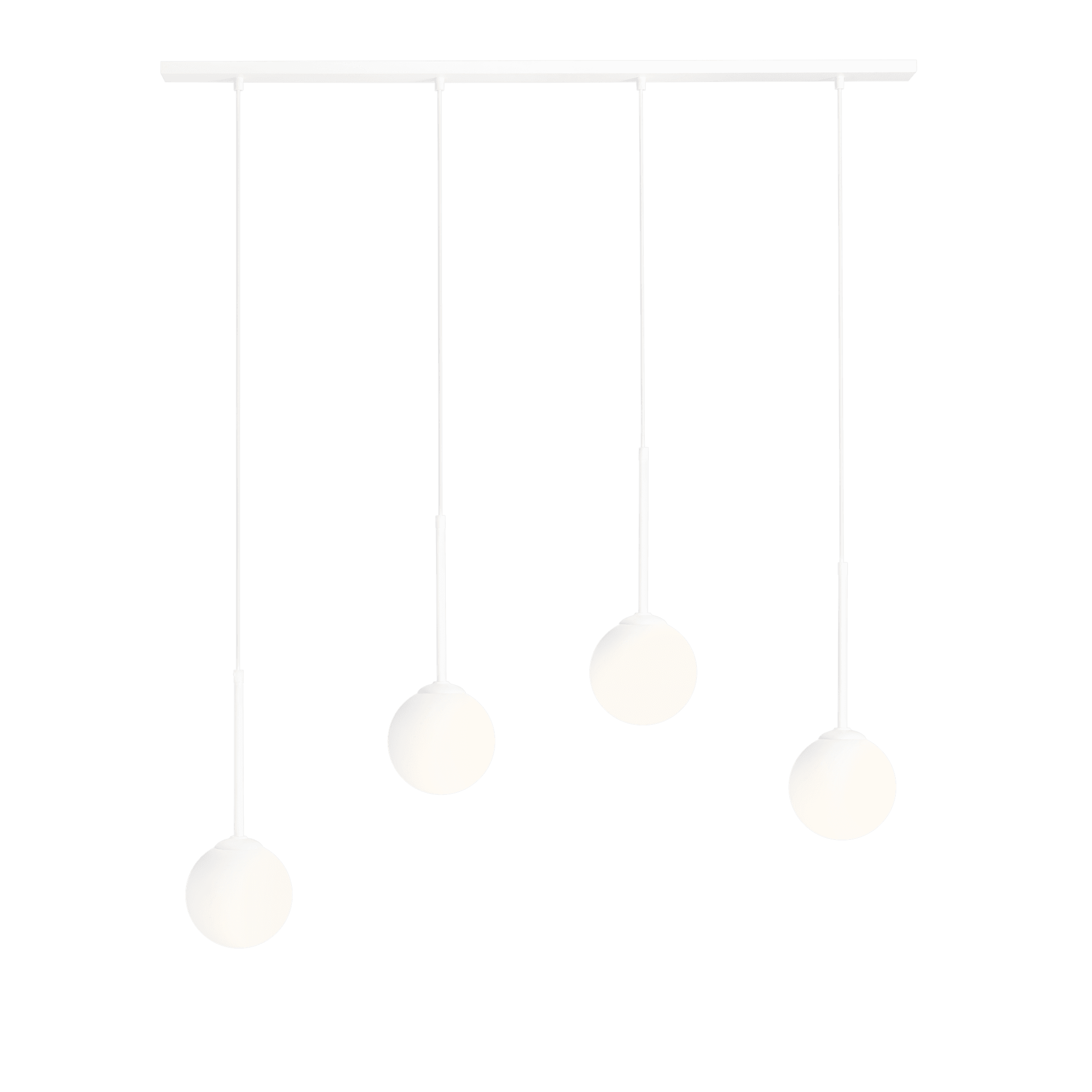 Luminária pendente Bosso 4 Metal Branco