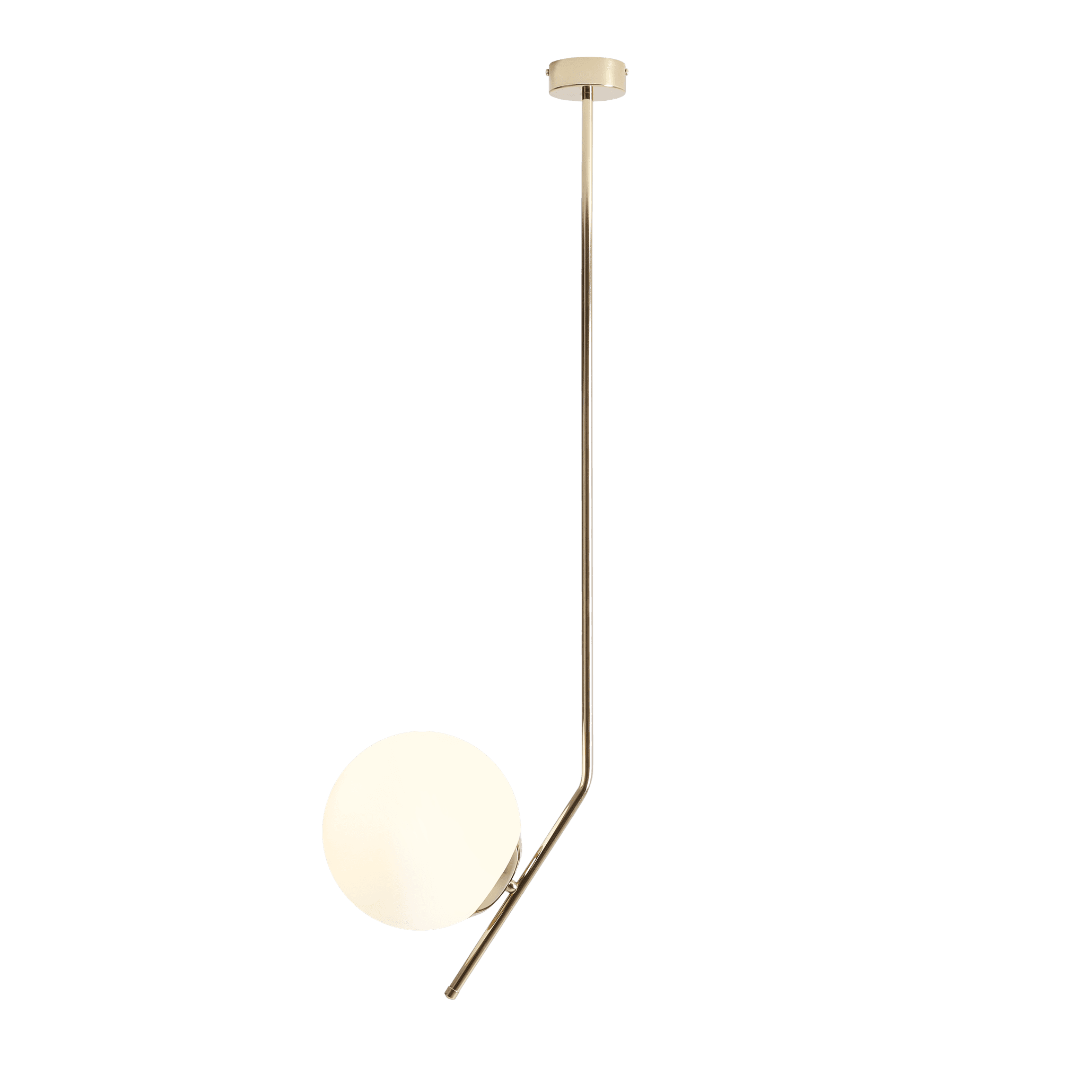 Luminária de teto longa em metal dourado Gallia