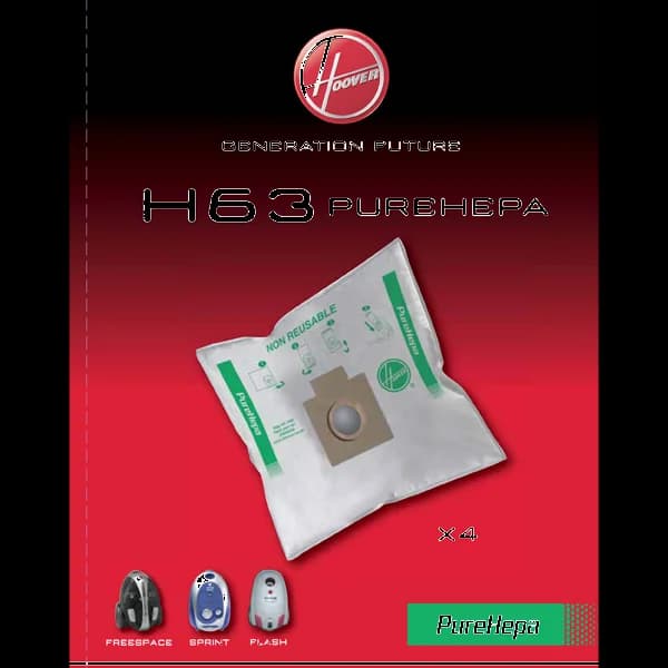 Embalagem sacos hoover p/freespace/sprint - h63
