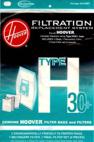 Embalagem sacos hoover - h30+ telios/arianne
