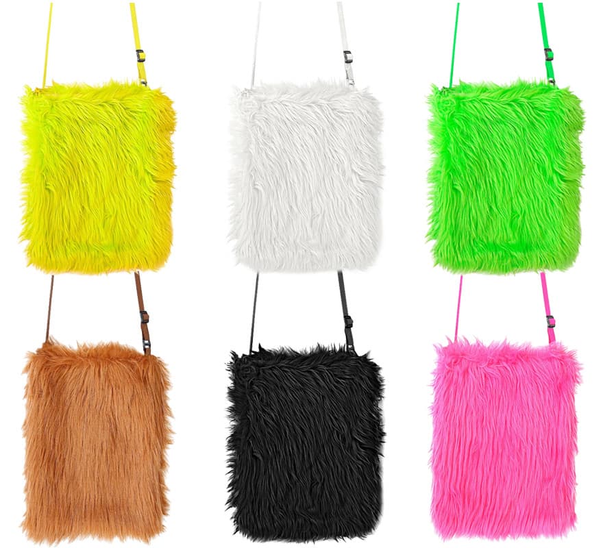 Bolsa de pelúcia em várias cores