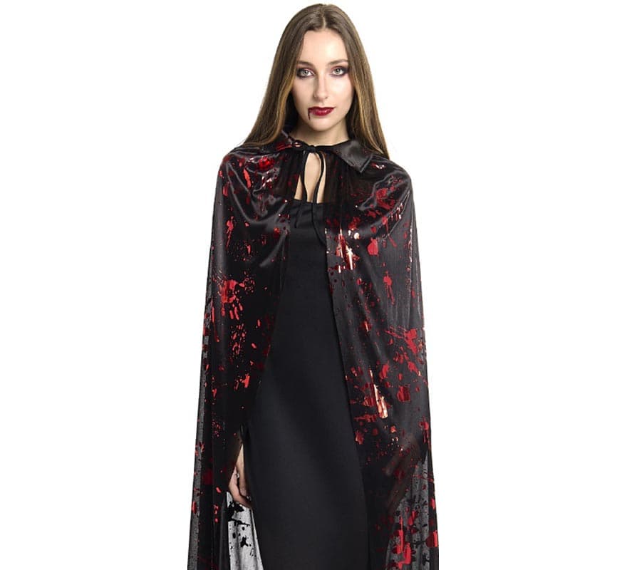 Capa de Vampiro com Mão de Sangue 120 cm