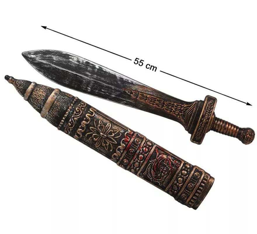 Espada e bainha espartana de 55 cm