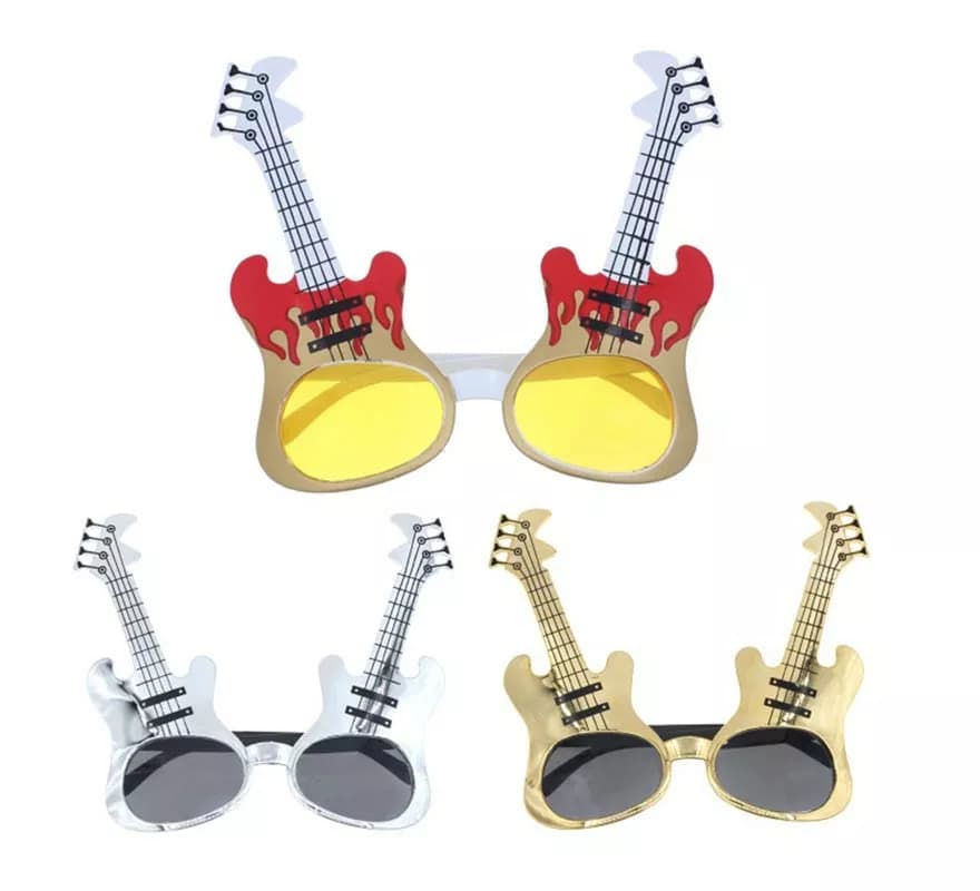 Óculos de guitarra em cores variadas