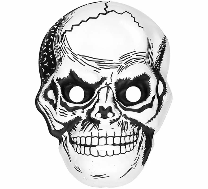 Máscara de caveira de plástico