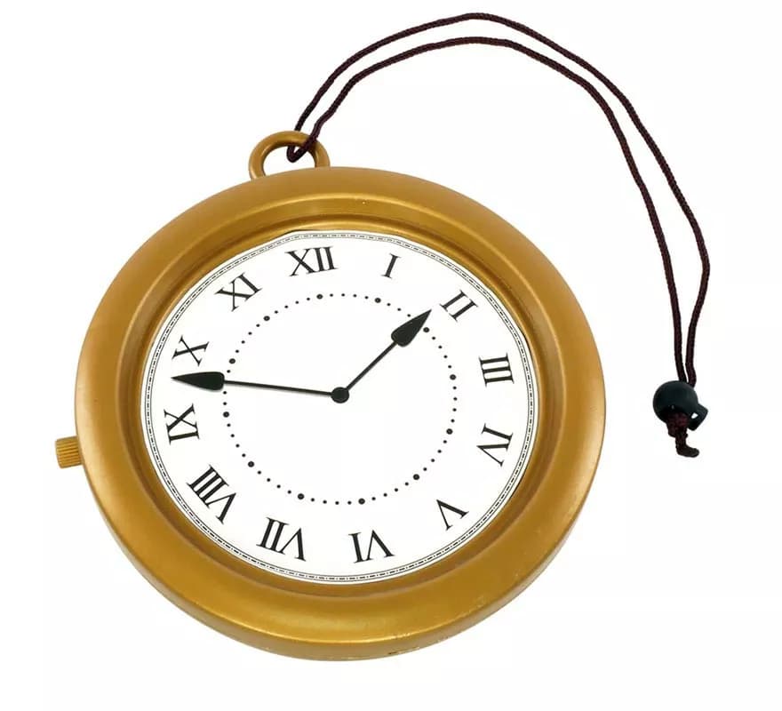 Relógio de bolso dourado gigante 20 cm