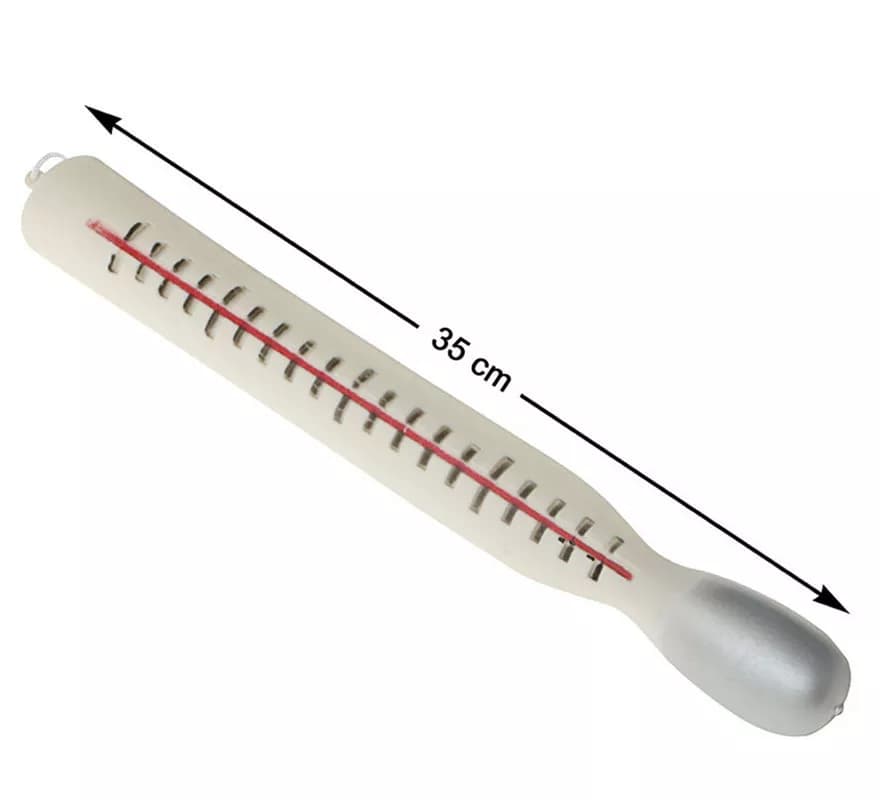 Termômetro de plástico branco de 35 cm