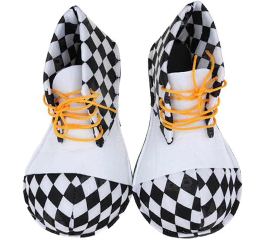 Sapatos de Palhaço Xadrez para Crianças 26 cm