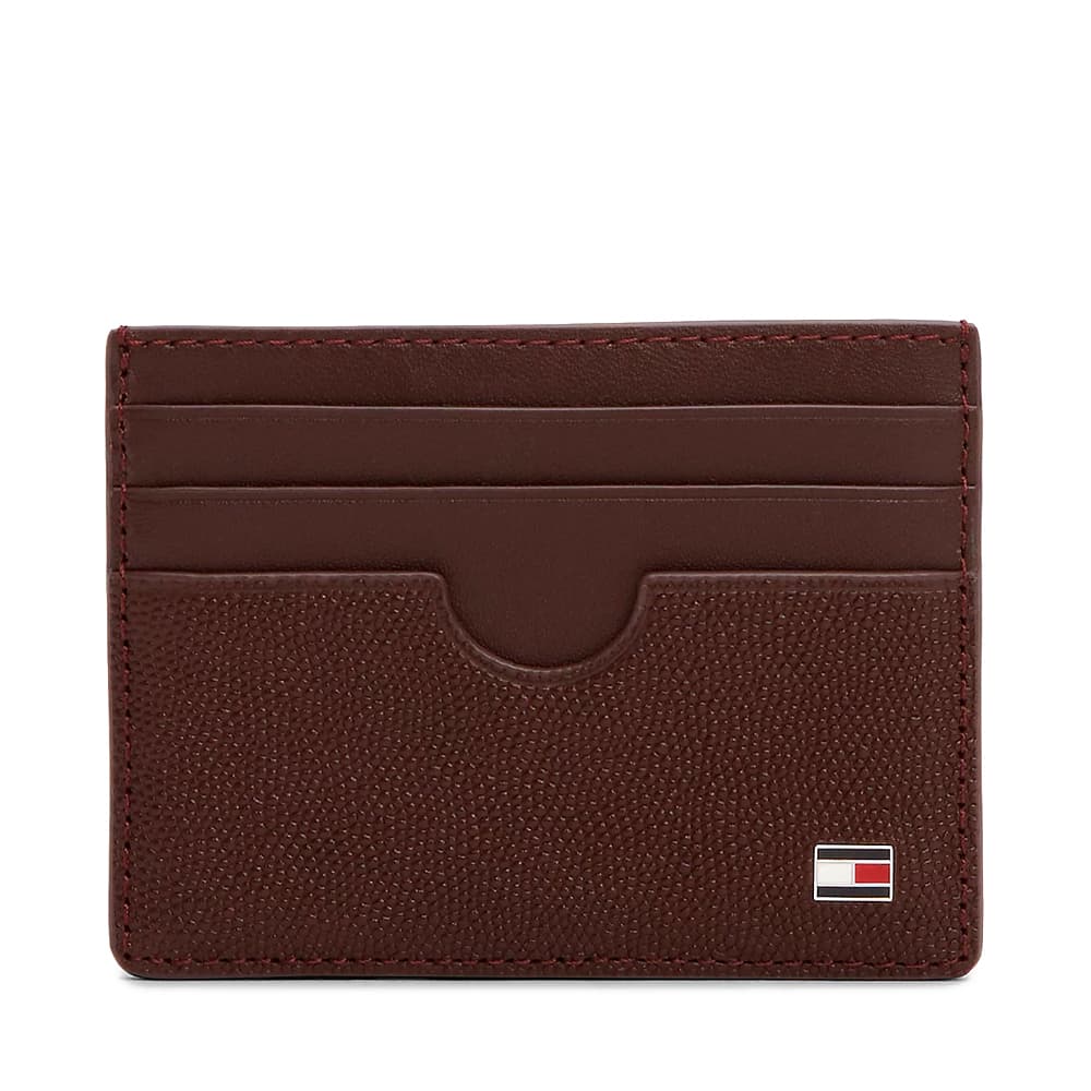 Tommy Hilfiger Bags Carteiras e bolsas masculinas Porta-cartões em couro com logotipo esmaltado