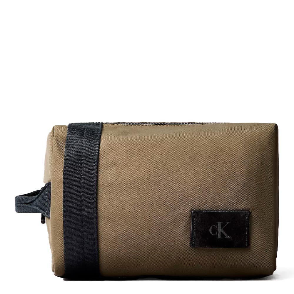 Calvin Klein Jeans Bolsas de ombro, produtos de higiene pessoal e malas para homens Nécessaire de lona para artigos de higiene pessoal