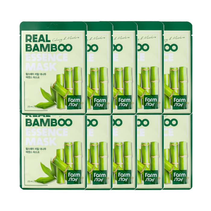 Farm Stay - Real Essence Mask - 1pc - Bamboo (10ea) Set