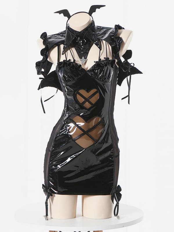 Tuta aderente sexy Halloween Costumi sexy Zentai da donna vestito da strega e demone lingerie sexy vestito da cameriera
