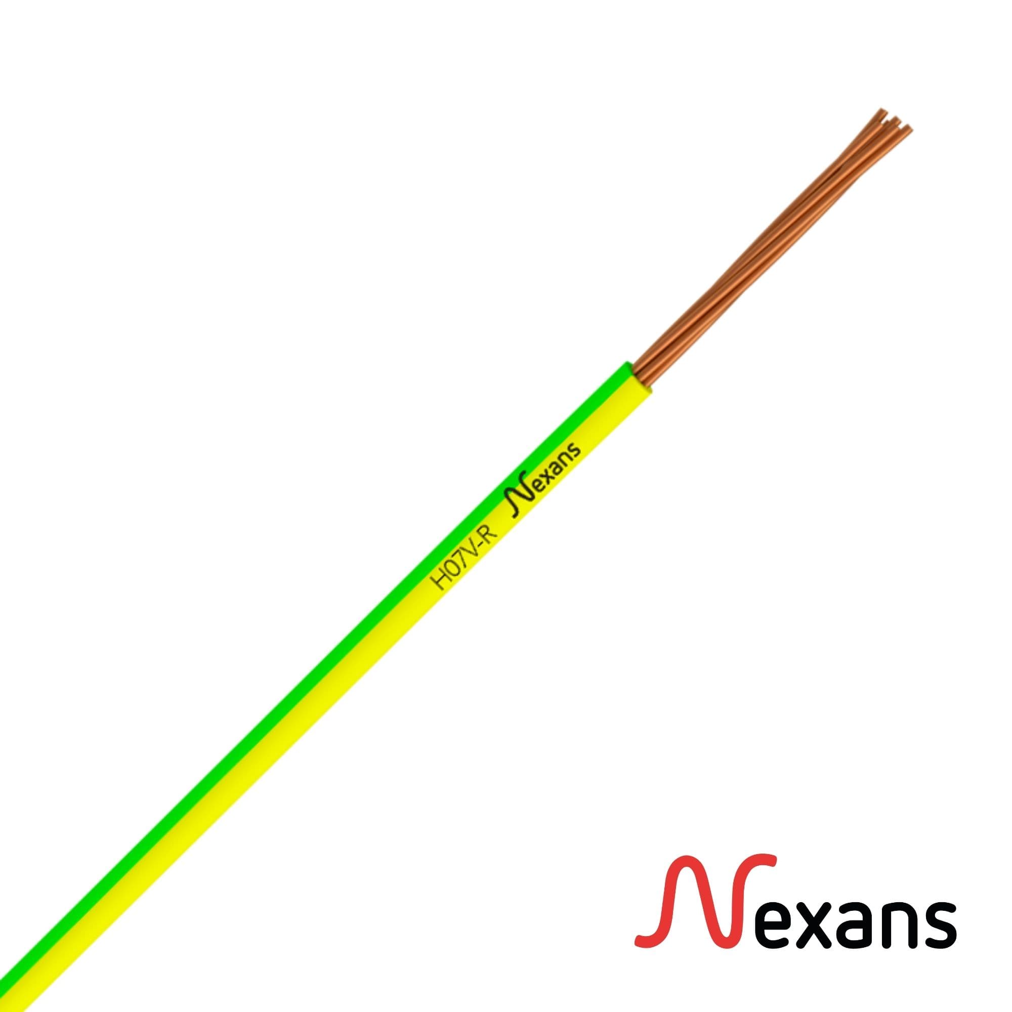 Nexans h07v-r 1x10mm com corte de cabo amarelo-verde de 1m
