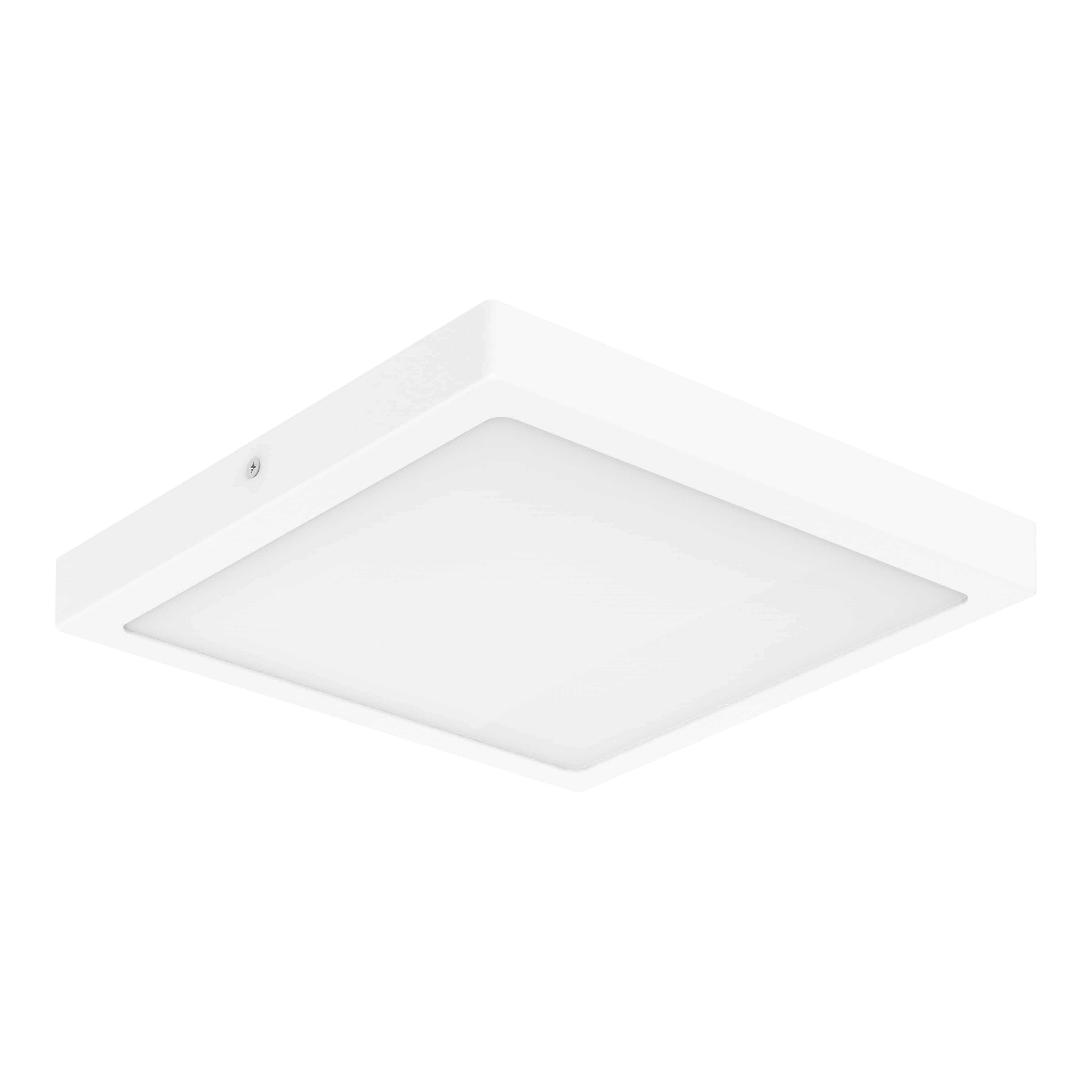 Plafon led hestia quadrado metálico branco 30cm cooke & lewis